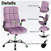 Image 3 : KCREAM purple Office Chair Fabric Velvet Computer Desk Chair - retails for $1000