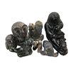 Image 2 : Group of Soapstone, Glass Figurines & Miniature Totem Pole