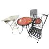 Image 1 : 4 Pce Furniture - Patio Table, Chair, White Rolling Table & Counter stool