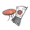 Image 2 : 4 Pce Furniture - Patio Table, Chair, White Rolling Table & Counter stool
