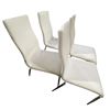 Image 1 : 4 Pce Contemporary White Armless Chairs