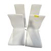 Image 2 : 4 Pce Contemporary White Armless Chairs