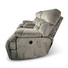 Image 2 : Grey Cloth Double Reclining Theatre Seat w/Cup Holder & Middle Storage (81x42x36)