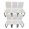 Image 1 : 6 White Leather Dining Chairs (37x29x19)