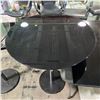 Image 2 : Round Black Glass Top Bar Height Table (32x40)