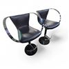 Image 1 : 2 Adjustable Bar Stools w/Chrome Arm Rest