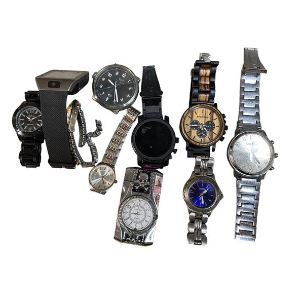 Group of Assorted Wrist Watches - Fossil, Vestal, Etc.
