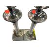 Image 2 : 2 Lucite & Glass Table Lamps (Highest 25x5.5x5.5)
