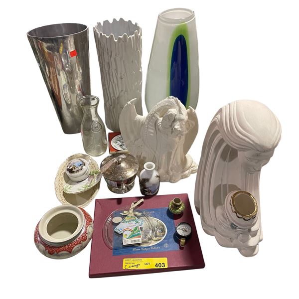 Assorted Home Decor, Vases, Dishware & More