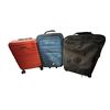 Image 2 : Group of Assorted Carry-on Bags, Dust bin & 3 Bags of Assorted Cloths