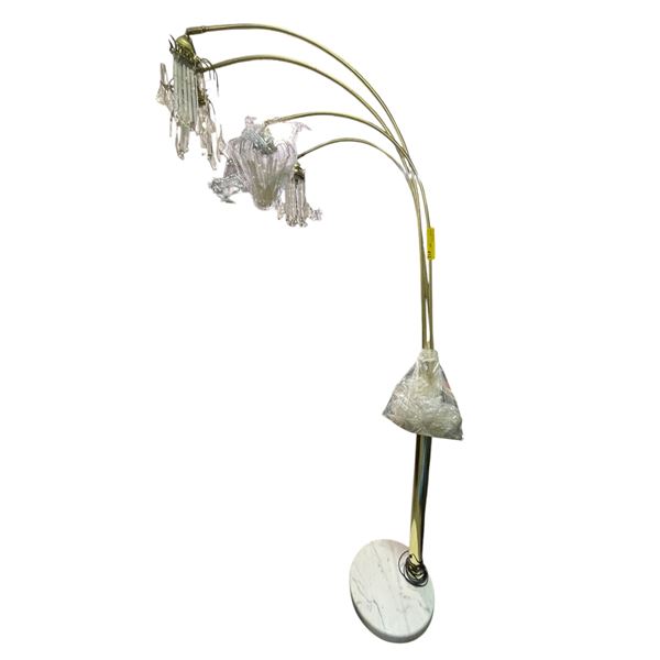 Marble Based 4 Headed Arching Floor Lamp (84in H Arches 37in)