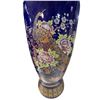 Image 2 : 2 Blue Peacock Porcelain Theme Vases (1 Chipped 24x8)