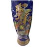 Image 3 : 2 Blue Peacock Porcelain Theme Vases (1 Chipped 24x8)