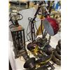 Image 3 : 9 Assorted Lamps - Wall Hanging & Table Lamps