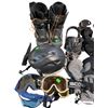 Image 2 : Assorted Winter Sport Equipment - Helmet, Bindings, Boots, Jacket & Gloves