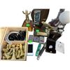 Image 2 : Assorted Collectables - Trophies, Zippo Lighters/Measuring Tape, Pocket Knives, Bobble Heads & Etc.