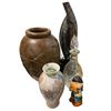 Image 2 : Assorted Home Decor - Vases, Soapstone Carving, Marbles, Pottery Art, Etc.