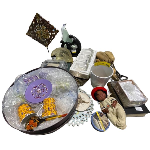 Assorted Collectables & Home Goods - Tea Set, Shoe Stretcher, Table Decor & Etc.
