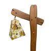 Image 2 : Vintage Wooden Table Floor Lamp w/Pollen Themed Shade (69x23x17)