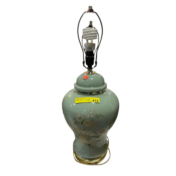 Floor Motif Mint Colour Table Lamp (27x10)