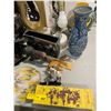 Image 2 : Assorted Home Decor - Native Bookend, Vases, Brutalist Statute, Etc.