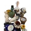 Image 2 : Assorted Home Goods & Collectables - Native Wall Art, Mayan Bookends, Blue Mountain Pottery & Etc.