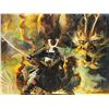 Image 2 : Samurai painting on canvas - approx. 50in x 33in