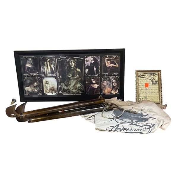 "Altered Carbon" - Assorted props scythes/ t-shirt/ frames
