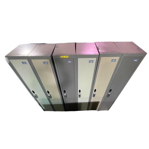 Rolling Double Sided Lockers ( 6 Total) (w/Unknown Combos) (73x24x15)