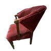 Image 3 : Pair of Maroon Art Deco Velvet Chairs (33x19x18)