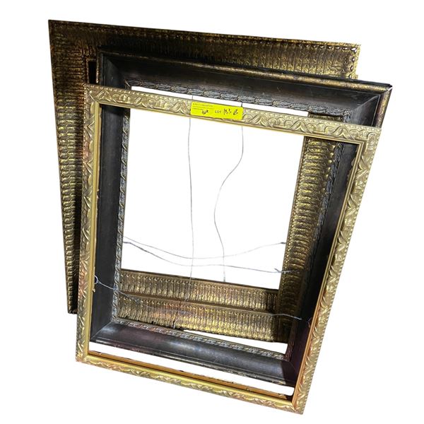 4 Assorted Sized Wooden Picture Frames (Small 26x26 Big 25x29)