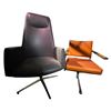 Image 1 : 2 Chairs Orange Swivel Top & Grey Swivel Top