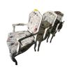 Image 1 : 4 Abstract White Arm Chairs