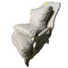 Image 1 : Silver Tone Accent Chair (43x33x28)
