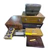 Image 1 : 8 Pces of Vintage Collectables - Desk Organizer, Measuring Tools, Scale Weights, Etc.