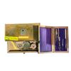 Image 2 : 8 Pces of Vintage Collectables - Desk Organizer, Measuring Tools, Scale Weights, Etc.