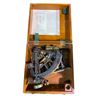 Image 4 : 8 Pces of Vintage Collectables - Desk Organizer, Measuring Tools, Scale Weights, Etc.