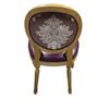 Image 3 : Set of 4 purple leather chairs