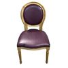 Image 2 : Set of 5 purple leather chairs