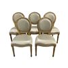 Image 1 : Set of 5 grey leather chairs