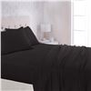 Image 1 : Group of 2 Lightweight Super Soft Easy Microfibre Sheet Set 14-inch Full Black