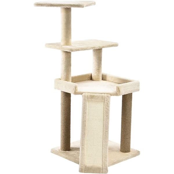 Group of 2 Amazon Basics Cat Tree w/Platform Regular Size Medium - Beige