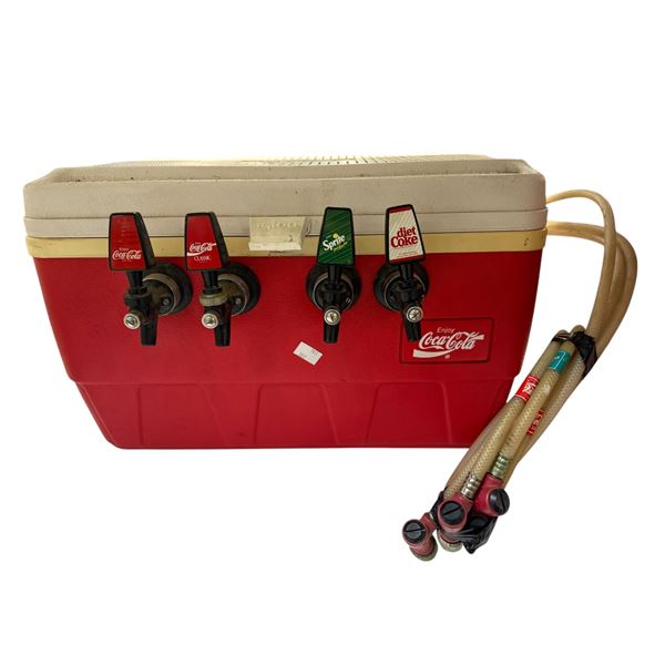 Vintage Igloo Enjoy Coca-Cola Cooler w/Pop Dispensing Mechanism