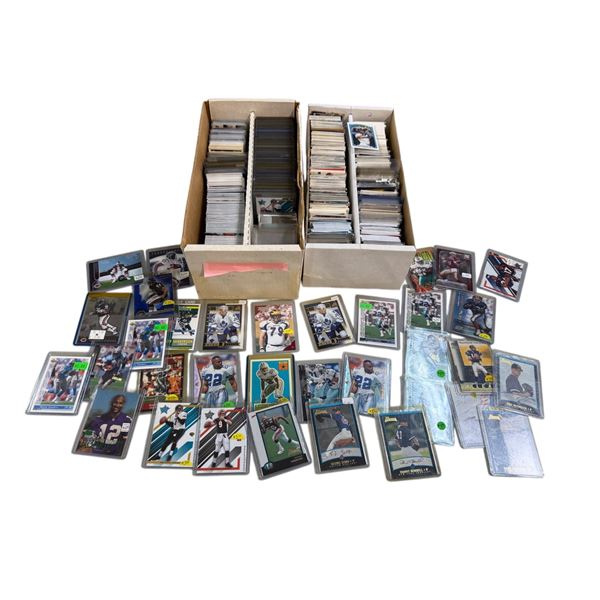 2 Boxes of Assorted Collectable Trading Cards - NHL, NFL, Upper Deck & Etc.