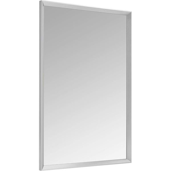 New in Box 5 Pce New Rectangle Wall Wide Mirror 24x36 Nickel