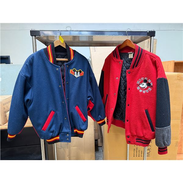 Vintage 2 Pce Mickey Mouse Bomber Jackets Sizes M & M