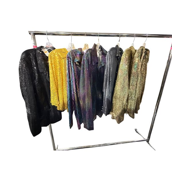 Group of 7 Various Coloured Retro Dress Shirts (Various Sizes)