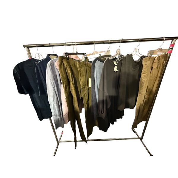 Group of 10 Assorted Clothing - Dress Shirts, Vest, Pants, Etc. Various Colours/Sizes