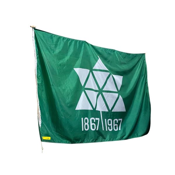 Canada's 100th Anniversary 1967 centennial flag (approx 70in x 46in)