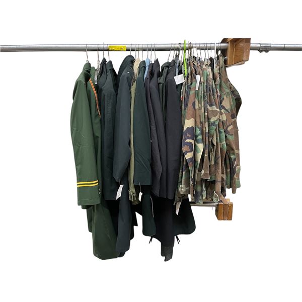 Group of approx 28 of Millitary jackets / coats & pants
